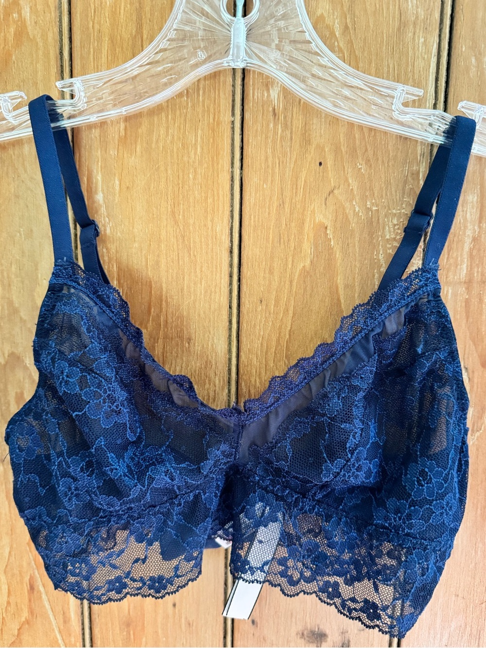 Victoria’s Secret Lace Bralette Unlined Deep Navy Blue Women's Intimates Size XS
